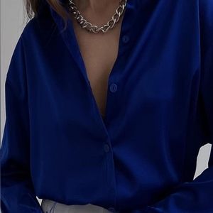 Express royal blue button down